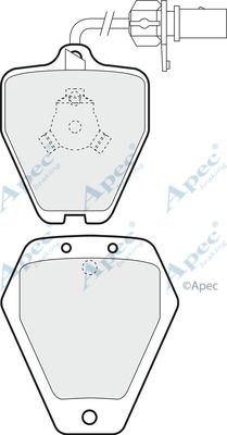 APEC BRAKING Комплект тормозных колодок, дисковый тормоз PAD1278